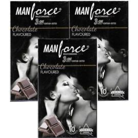 Manforce Chocolate Condom box of 10 Pcs x 3 Packs