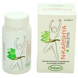 N-Karshya 60 Tablets (Helps reducing weight, Overweight with Indigestion, Constipation and Flatulence) by Nagarjun