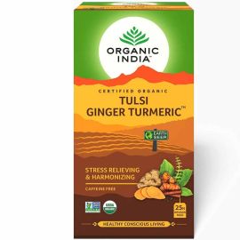 Tulsi Ginger Turmeric 25 Tea Bags by Organic India
