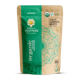 ORGANIC COWPEA WHITE (RAJAMASHA) 500gm by Kerala Ayurveda