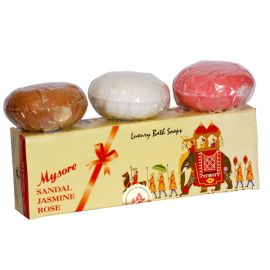 Mysore Sandal Jasmine Rose (450gms) - Luxury bath soaps