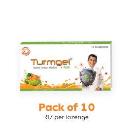 Turmgel® Turmeric Lozenges Pack of 10, With Tulsi