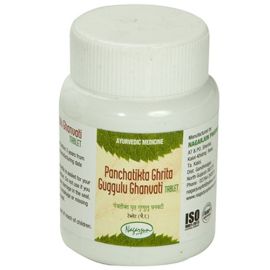 Panchatikta Guggulu Ghrit Ghanvati 60 Tablets by Nagarjun, For Chronic Skin Infections & Blood Purification
