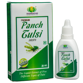 Panch Tulsi Drops 30ml by Dhanwantari, Pack of 1