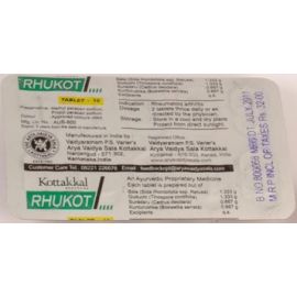 Rhukot Tablet (10 tab) x 1 strip by Kottakkal