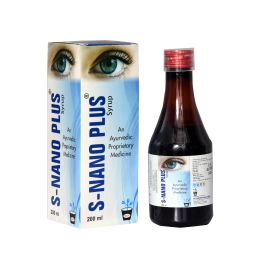 S NANO PLUS Syrup – 200ml | Ayurvedic Remedy for Eyesight, Cataract Prevention & Headache Relief