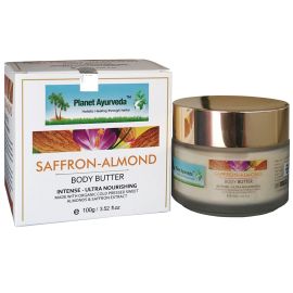 SAFFRON-ALMOND BODY BUTTER (100 gm) by Planet Ayurveda