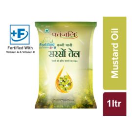 KACHI GHANI MUSTARD OIL (POUCH) (1 LTR) by patanjali