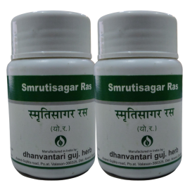 Smrutisagar Ras - Dhanvantari - 120 Tablets (60 tab x 2 pc)