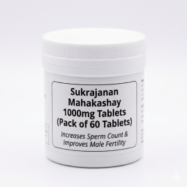 Sukrajanan Mahakashay 1000mg Tablets (Pack of 60 Tablets) Increases Sperm Count & Improves Male Fertility