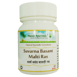 Suvarna Basant Malti Ras 20 Tablets – Ayurvedic Rasayana for Immunity & Strength | Planet Ayurveda