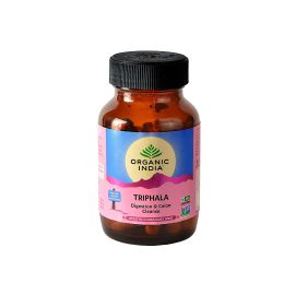 Triphala Capsules bottle by Organic India, 60 Nos