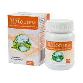 Weloderm Capsules 60 nos (Helps in eczema, psoriasis and other skin disorders)
