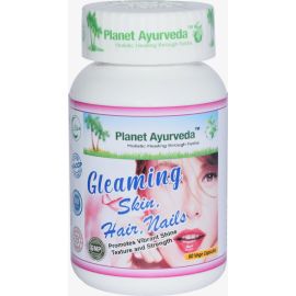 Gleaming SKIN HAIR NAIL FORMULA (60 capsules) by Planet Ayurveda