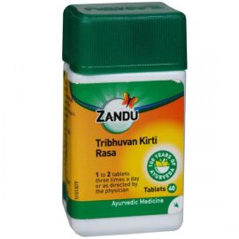 Zandu Tribhuvan Kirti Rasa – 40 Tablets | Ayurvedic Remedy for Cough, Cold, and Viral Infections